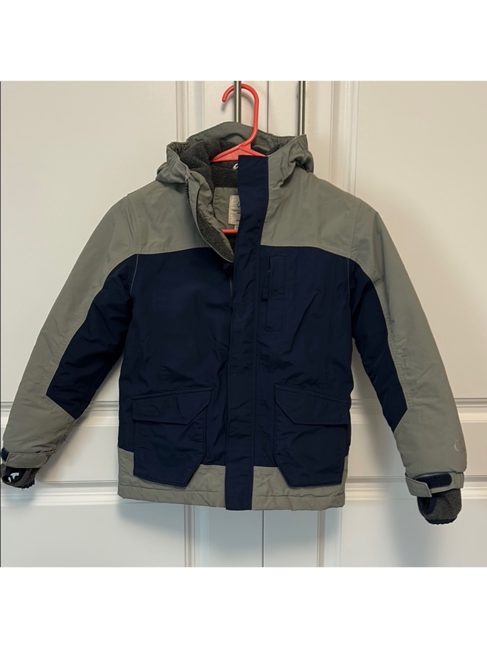 Lands' End Kids squall Navy and Gray Puffer Ski Jacket